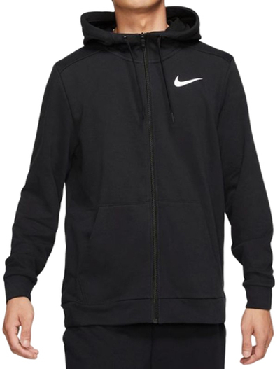 Мужская теннисная кофта Nike Dri-Fit Hoodie Full Zip M - black/white