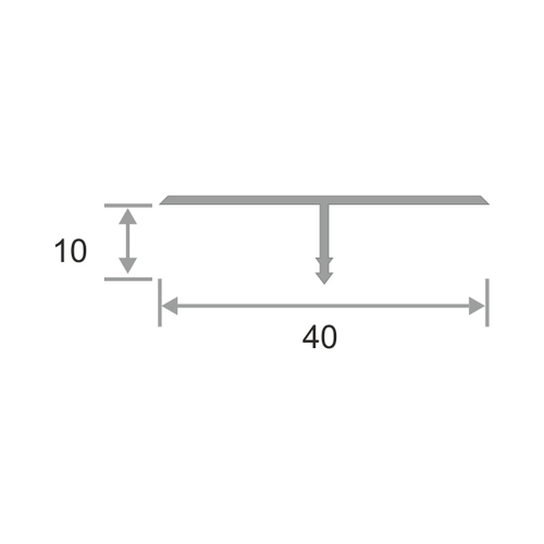 Алюминиевый Т-образный ламинированный профиль ПТ-40 2700 мм