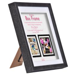 Innova PI01459 фоторамка 25*25cm Glitter Shadow Box (окно 21*21см), черный, МДФ | Innova