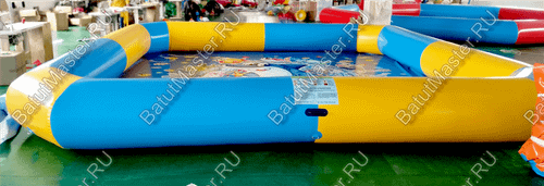 Квадратный надувной бассейн "Зебра" 6*6*0.65 м, с принт печатью на дне