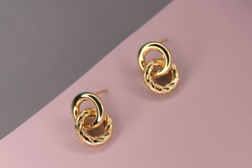 Швензы два кольца 20 мм позолота