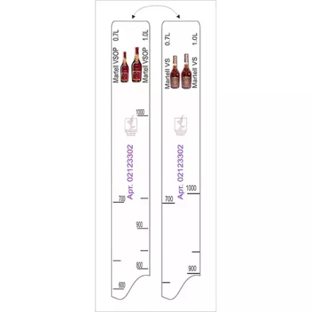 Линейка барная «Мартель VS», «Мартель VSOP» 0.7, 1л