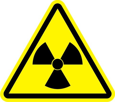Знак "Опасно, радиоактивные вещества или ионизирующие излучение"