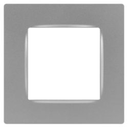 Рамка для розеток и выключателей ЭРА Серия 12 12-5201-03 на 1 пост, Классик, алюминий | Эра 12