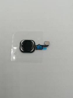 Шлейф для Apple iPhone 6/6 Plus на кнопку Home в сборе с толкателем Черный