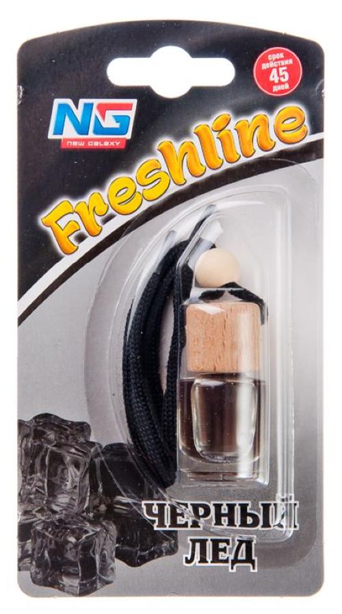 Ароматизатор New Galaxy 794-345 подвесной Freshline черный лед