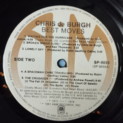 Винтажная виниловая пластинка LP Chris de Burgh Best Moves (Canada 1981)