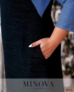 Платье 19-37-сине-голубой Minova