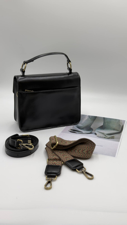 Сумка женская натуральная кожа артикул 066-33 цвет "чёрный"