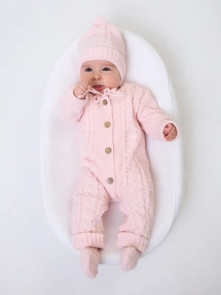 вязаный комбинезон для новорожденных