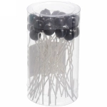 Шпильки для волос в тубе 20шт «Hair Beauty», жемчужинка, микс 4 цвета, d-0.8см