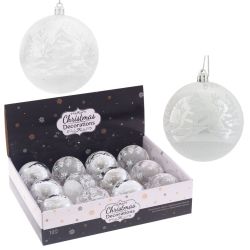 GAEM Набор из 12шт Украшение новогоднее "Шар", D 8 см, L35 W27 H8,5 см