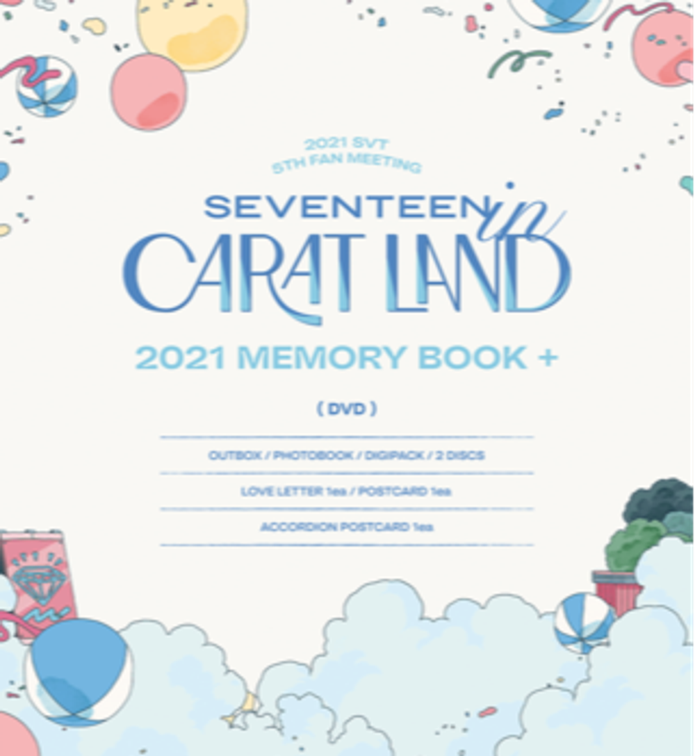 Набор 2021 SEVENTEEN in CARAT LAND MEMORY BOOK+ DVD