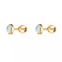 серьги (пара) с аквамарином