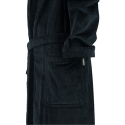 Велюровый халат мужской с воротником 8725 коричневый от Cawö Германия