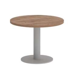 First Стол журнальный круглый KSJ-1 Дуб Табак/Металл Серый 600*600*450
