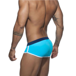 Голубые мужские плавки-брифы с контрастной отделкой (Размер: XXXL) (Цвет: черный)