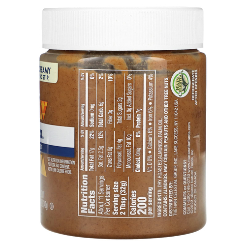 MaraNatha, натуральная миндальная паста, сливочный вкус, 340 г (12 унций)