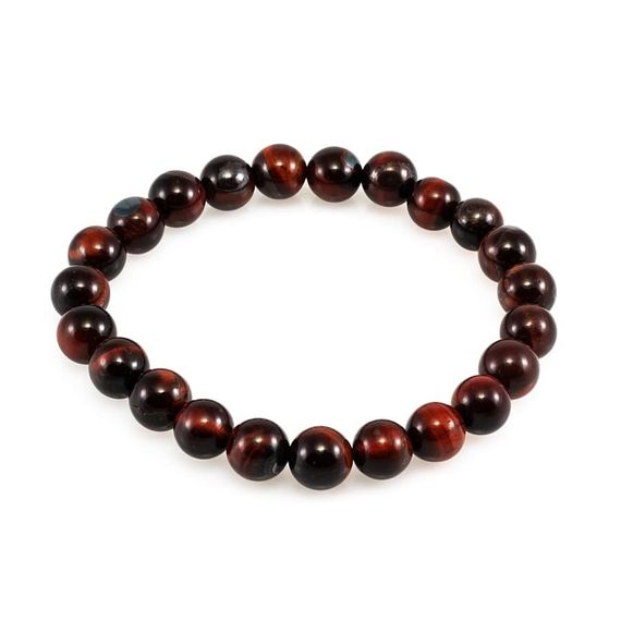 Изображение браслета из камней бычьего глаза вид сверху.