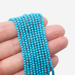 Бирюза голубая (имитация), 2мм, шар, микроогранка