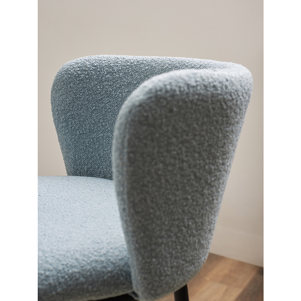 Стул барный foggy, букле, голубая пудра