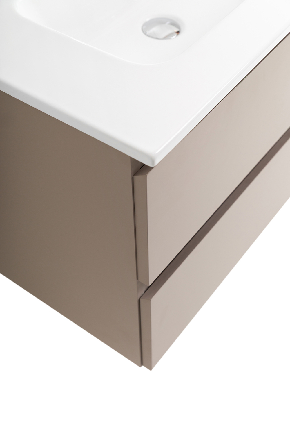 Тумба с раковиной подвесная BelBagno KRAFT-600-2C-SO-CO Бежевый матовый, раковина белая BB600ETL