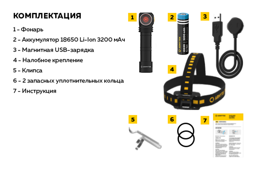 Фонарь Armytek Wizard C2 WR Magnet USB (теплый свет) [F06901W]