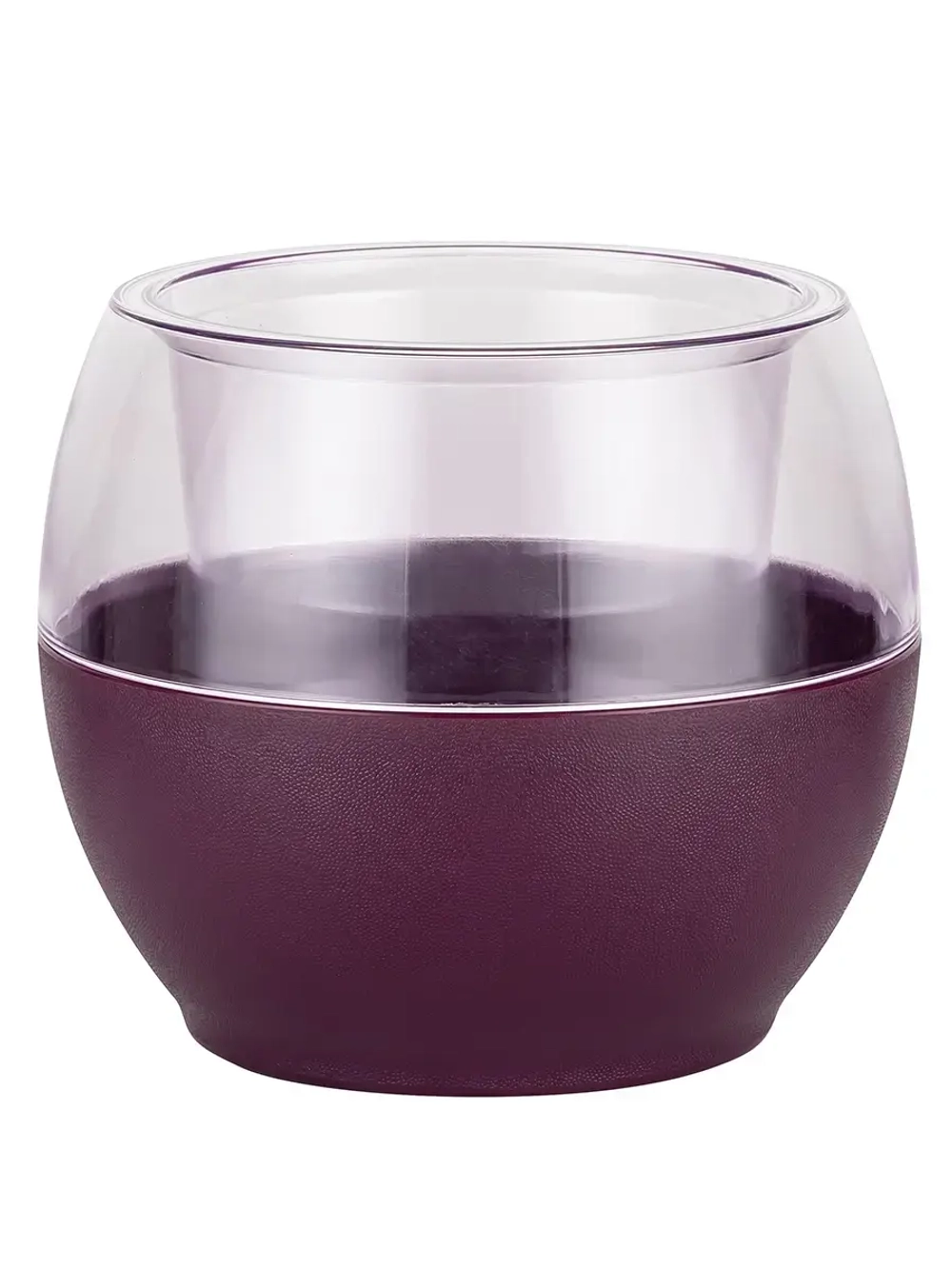 Кашпо для цветов пластиковое 2л d-17 см «Аква» Сливовый