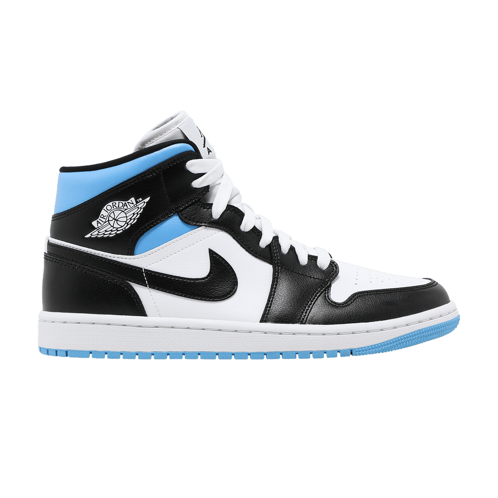 Кроссовки Air Jordan 1 Mid "University Blue" (Женская размерная сетка)