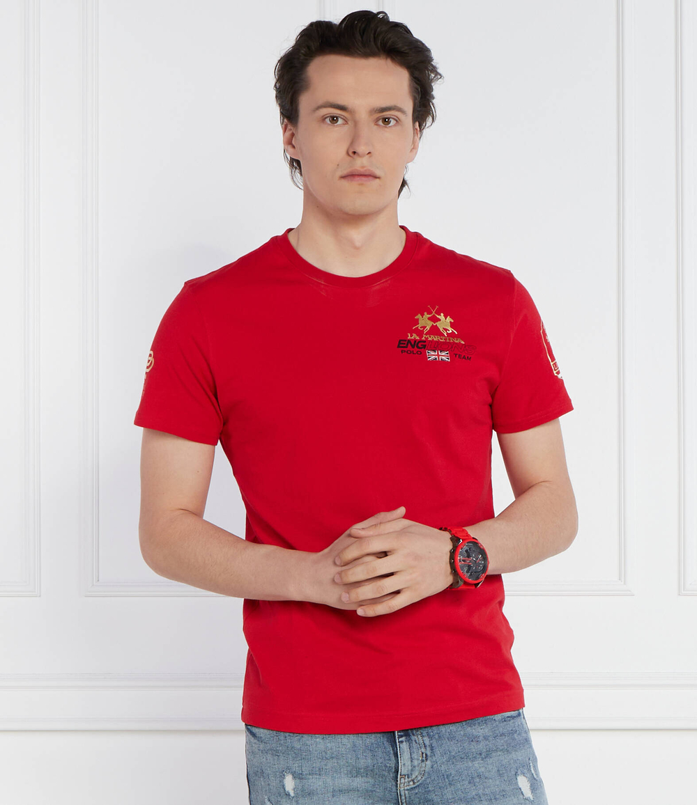 Футболка La Martina - красный(YMR306 JS206)