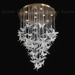 Люстра Cloyd TROPICA C9 / выс. 120 см - керамика - золото (арт.11332)