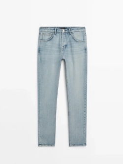 Massimo Dutti Плотные джинсы прямого кроя, индиго