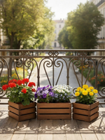 Ящики для хранения, 38х22х19, 19х16х16, для сада, рассады, деревянный, 3 шт.