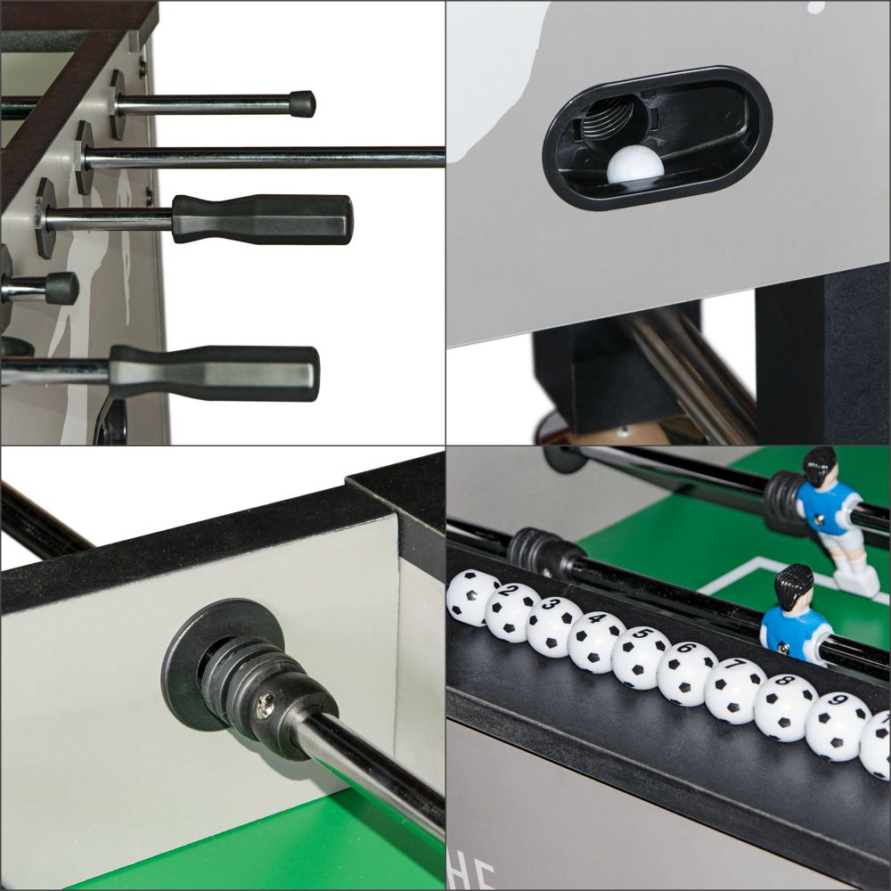 Настольный футбол (кикер) "Roma III" (140x76x87 см, серый)