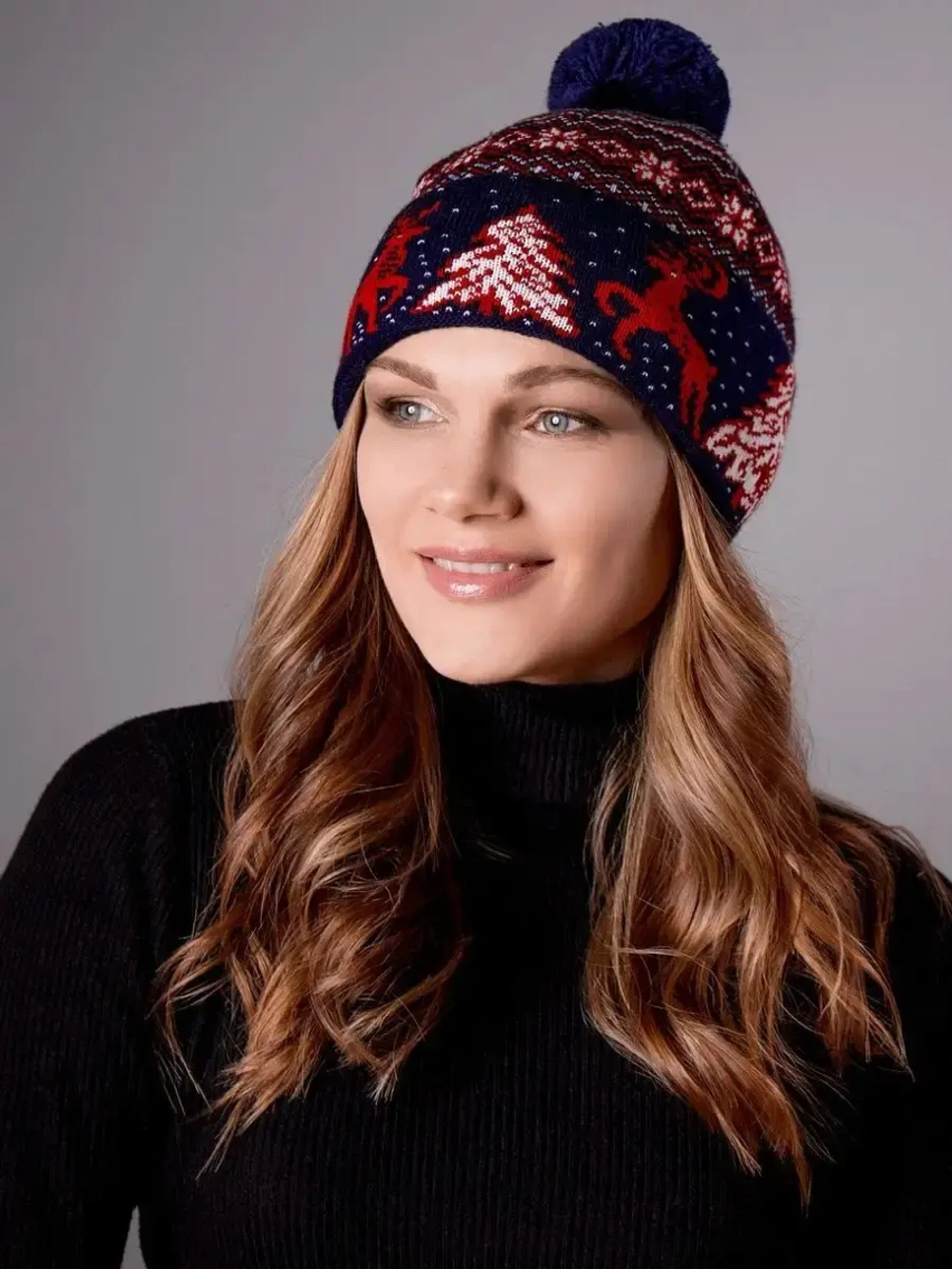 Шапка зимняя вязаная детская