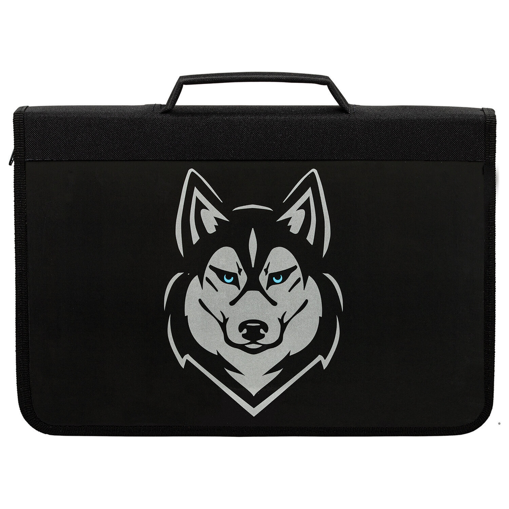 Папка на молнии BRAUBERG А4 с ручкой с органайзером 1 отделение "Husky" (2 штуки в упаковке)