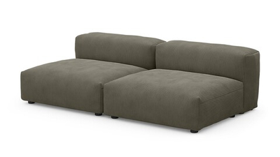 Сдвоенная дополнительная секция Фиджи (большая) Cilium Brown 210*116*62 см, Коричневый Вельвет Нераскладной Фиеста