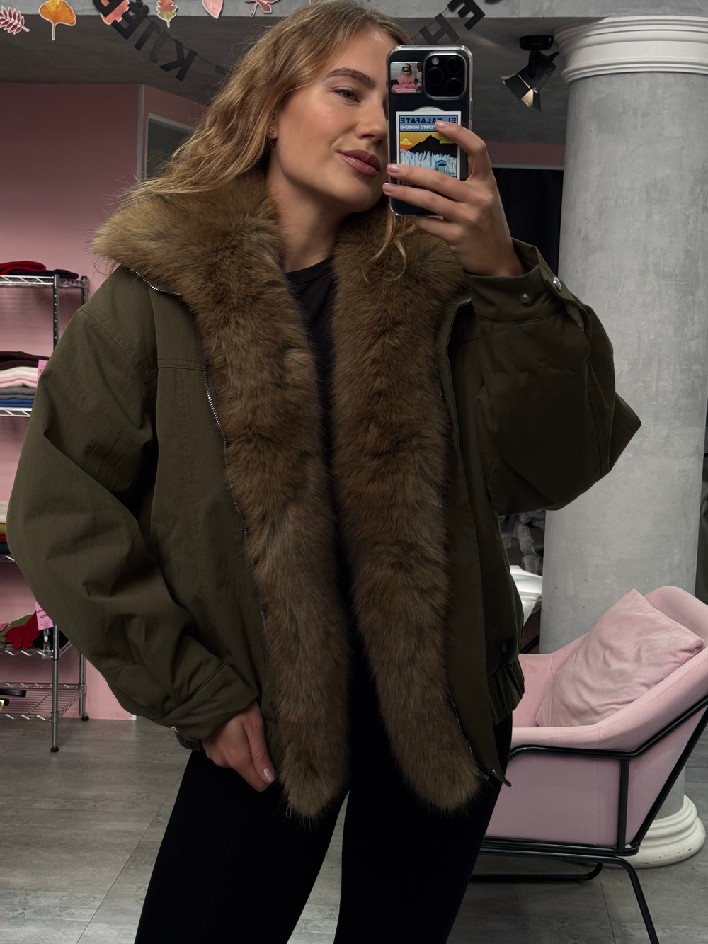 Парка оливковый