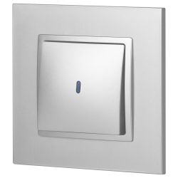 Выключатель ЭРА Elegance 14-1102-03 с подсветкой 10АХ-250В IP20 алюминий