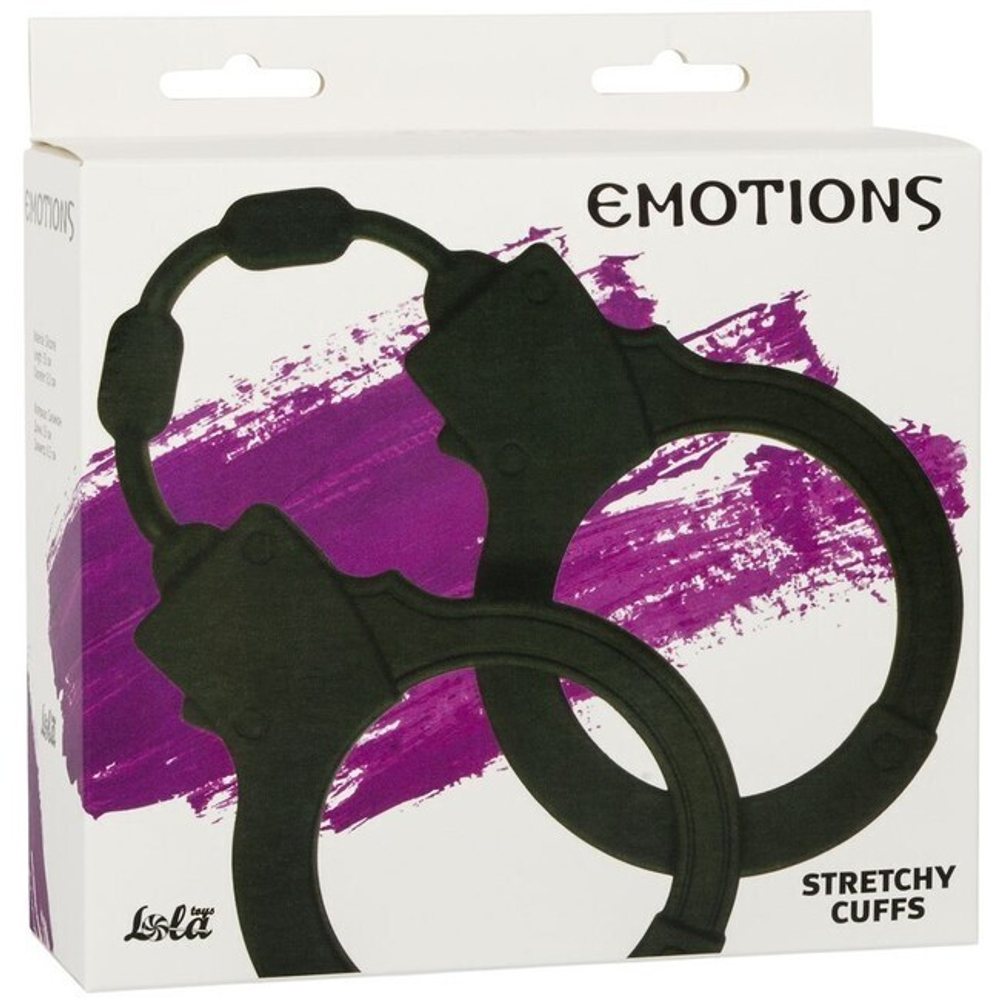 Тянущиеся силиконовые наручники Stretchy Cuffs Black (черный) (Цвет: черный)
