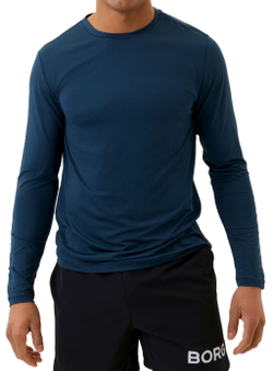 Мужская теннисная футболка теннисная Björn Borg Long Sleeve T-shirt M - moonlit ocean