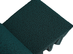 Чехол на стул с оборкой Жаккард, цвет Изумрудный, Набор 2 шт.