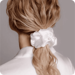 Шелковая резинка большая, белый, фото 1