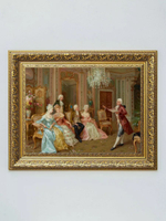 Картина на стену для интерьера на холсте "Золотой век" в классической раме 41*51 см