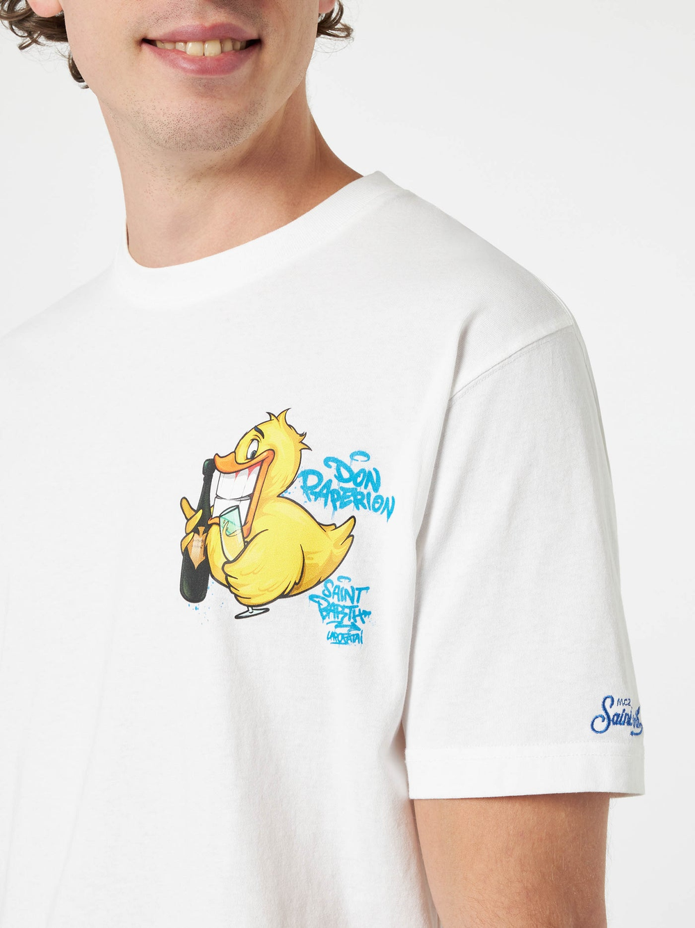 Футболка MC Saint Barth TSHIRT DUCKY DON 01 белый шампанское