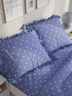 Декоративная наволочка с рюшами, оборками "Ассоль" 70х70 см, 1 шт, без молнии