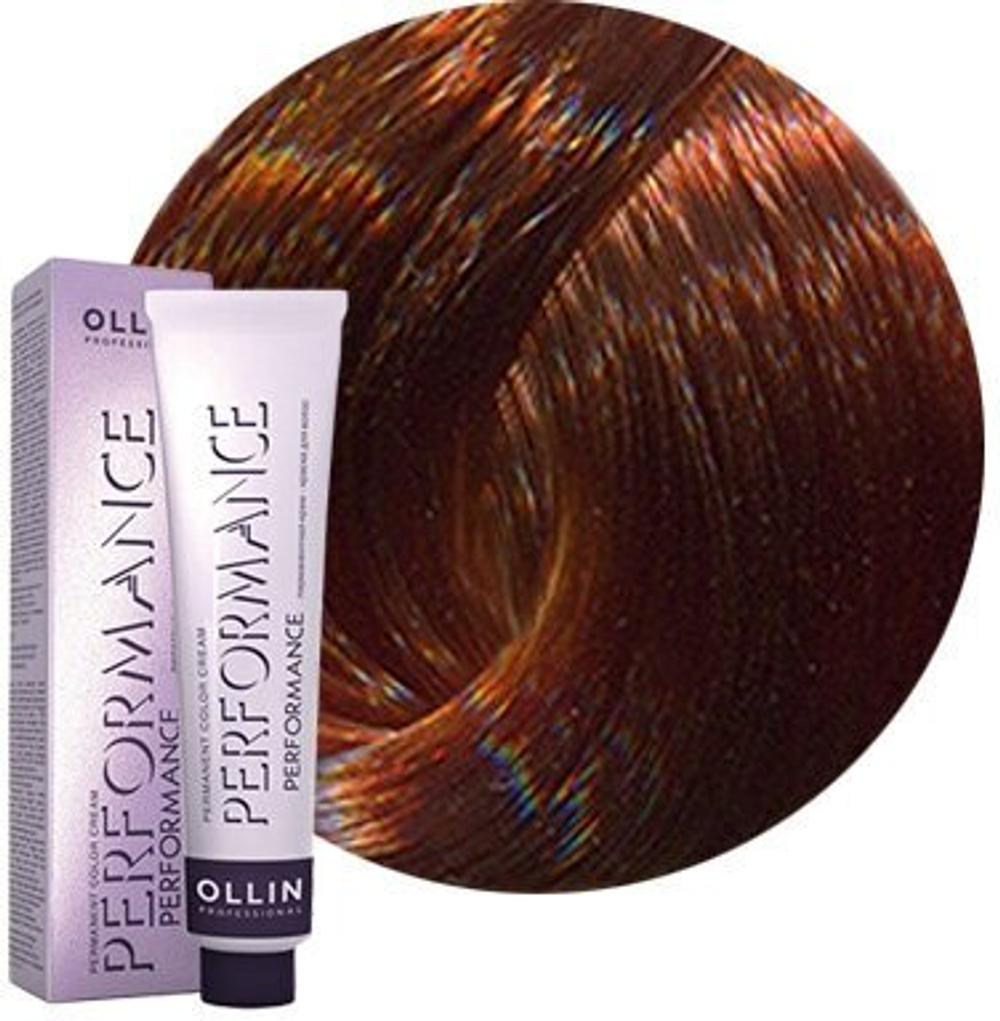 OLLIN PERFORMANCE 7/43 русый медно-золотистый 60мл Перманентная крем-краска для волос