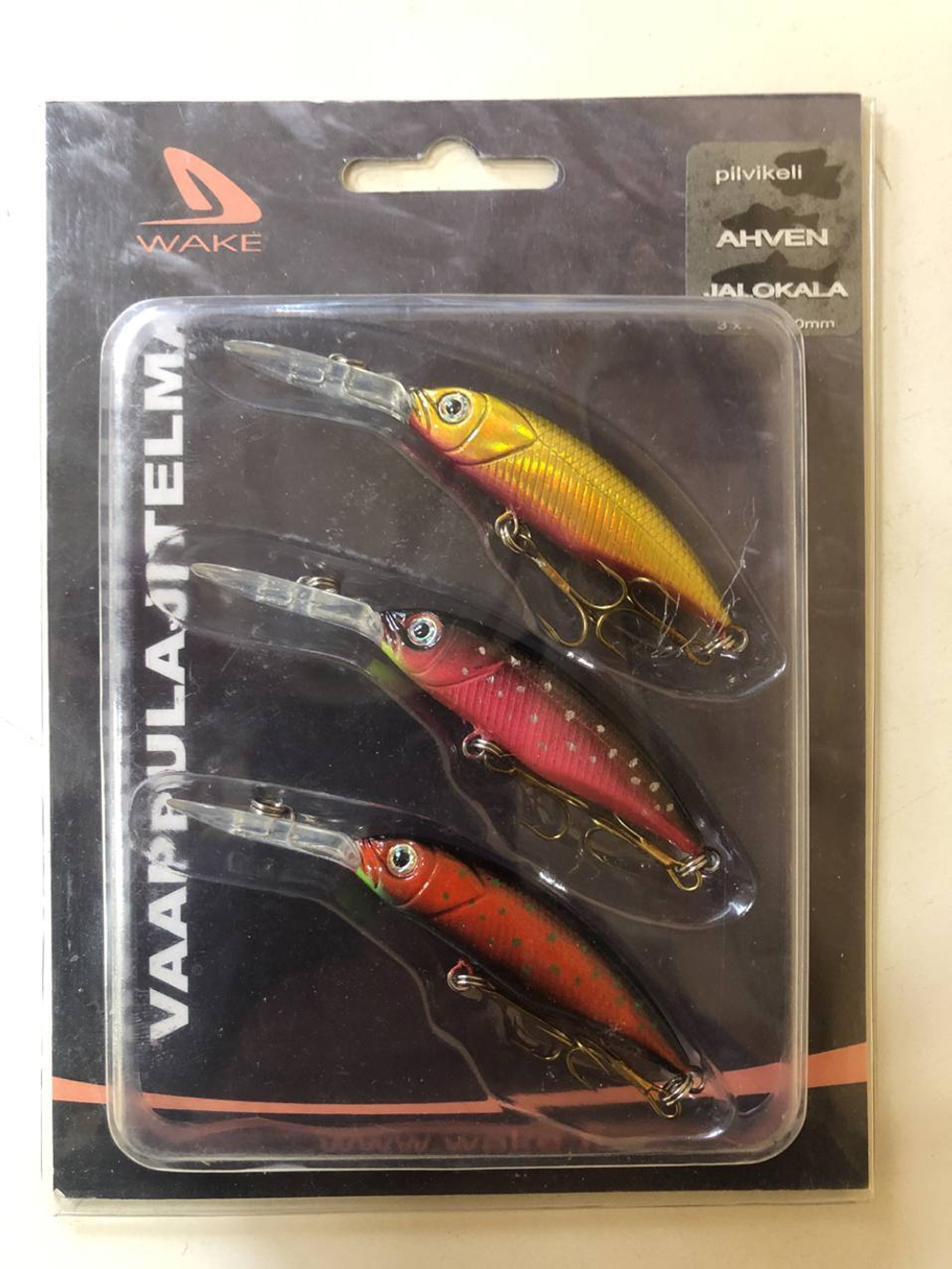 Воблер/набор 3 шт. WAKE Pilvikelly Ahven-Jalokala