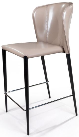 Стул полубарный Albert, кожа капучино