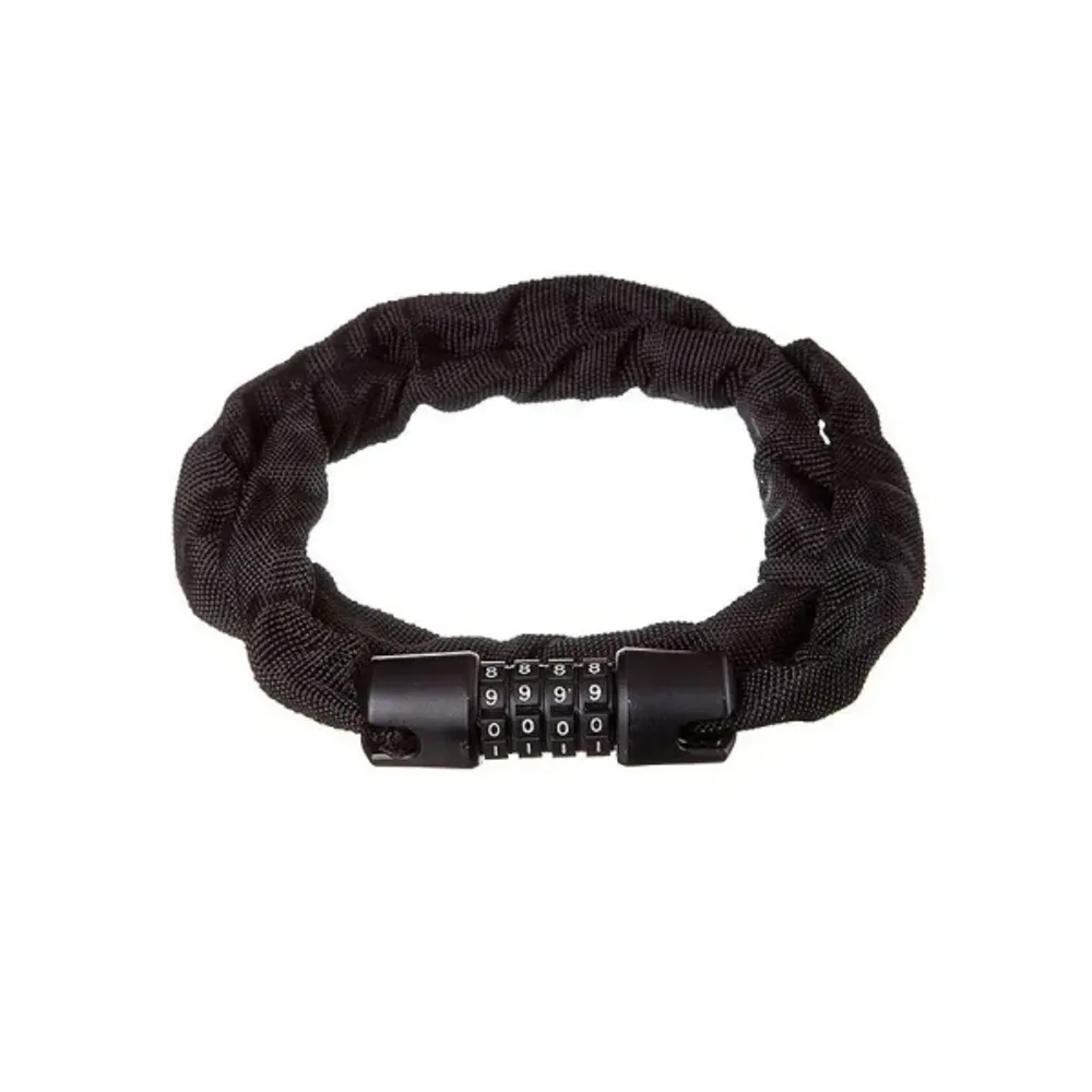 Цепь-замок STG TY760 в оплетке 3,5х900мм кодовый черный Х87806